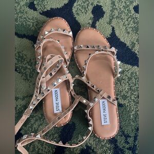 Steve Madden Beige Studded Sandals size 8